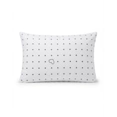 Almohada 100% fibras de poliéster color blanco con corazoncitos 74 cm x 48 cm Luxury