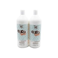 Juego de champú y acondicionador brasileño de coco sin sal NT (2 x 1 L)