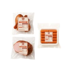 Jamón de pierna deshuesada + Muslos de pollo al carbón + Croquetas de jamón
