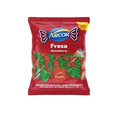 Caramelos duros rellenos sabor a fresa Arcor (400 g / 14.11 oz)