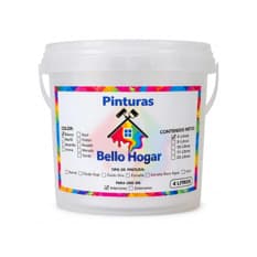 Pintura vinílica interior y exterior color blanco Bello Hogar (4 L)