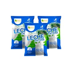 Leche entera en polvo Macro Food (3 x 1 kg / 2.2 lb)