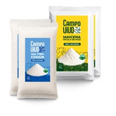 Combo de grano y sazón Campo Vivo #8: Sal fina común + Maicena