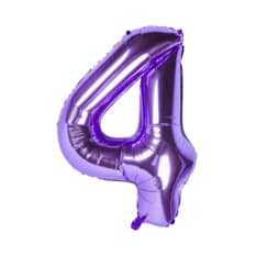 Globo morado número 4 de 32 pulgadas Balloon