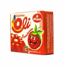 Gelatina sabor frambuesa Oli (85 g / 3 oz)