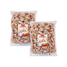 Camarones con cáscara sin cabeza Diversso (2 x 1 kg / 2.2 lb)