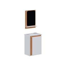 Mueble de baño jequitiba y blanco en madera Cozimax Begonia