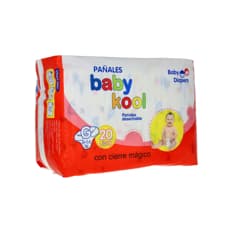 Pañales desechables para bebé talla G baby kool (20 U)