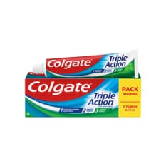 Pasta de dientes triple acción sabor menta intenso Colgate (2 x 75 ml)