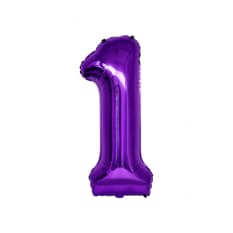 Globo morado número 1 de 32 pulgadas Balloon