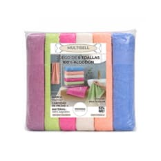 Toallas 100% algodón de 140 cm x 70 cm Multisell (6 U)
