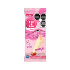 Oblea - sorbeto - con relleno sabor fresa con cobertura sabor chocolate blanco Bon o Bon (81 g / 2.85 oz)