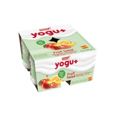 Yogurt sabor macedonia Yogu+ Feiraco (4 x 125 g / 4.41 oz)