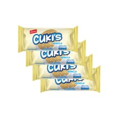 Galletas tipo sándwich con relleno sabor vainilla Cuki´s Delizola (4 x 36 g / 1.27 oz)
