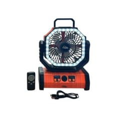 Ventilador recargable con luz LED color naranja Cloud F6 CEPFWS-B