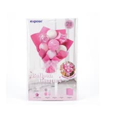 Ramo de globos rosado y blanco Expoon (21 U)