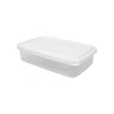 Fiambrera rectangular con tapa color blanco 750 ml Casa y Menaje
