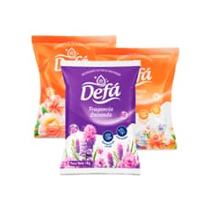 Combo de detergentes Defá #4: Detergente en polvo multiusos fragancia de lavanda Defá + Detergente en polvo multiusos fragancia floral Defá