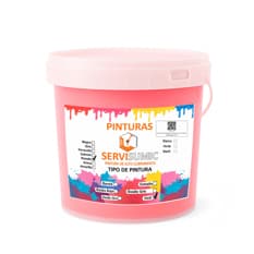 Pintura de vinil para interiores color rosado SERVISUMIC (4 L)