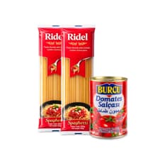 Combo para espaguetis #8: Espaguetis Ridel + Pasta de tomate Burcu