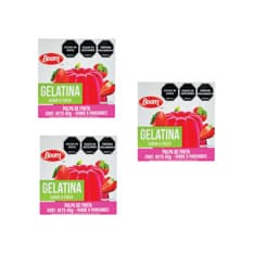 Gelatina sabor fresa Boom (3 x 40 g / 1.4 oz)