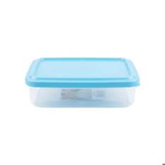 Pozuelo rectangular con tapa color azul 750 ml Casa y Menaje