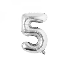 Globo plateado número 5 Balloon (16 pulgadas)