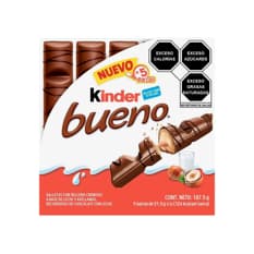Galletas con relleno cremoso a base de leche y avellanas recubiertas de chocolate con leche Kinder Bueno (107.5 g / 3.79 oz)