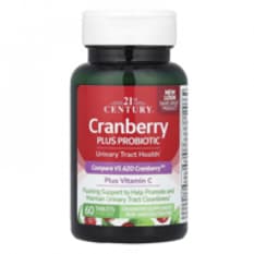 Arándano rojo con probióticos + Vitamina C 21st Century (60 tabletas)