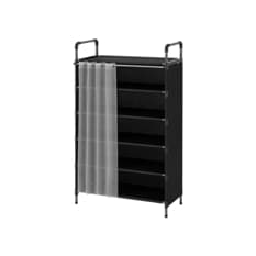 Zapatero organizador multinivel de 6 niveles con cortina protectora (Modelo XG263-6P) XL Soluciones