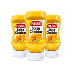 Salsa de queso cheddar HEISS (3 x 260 g / 9 oz)