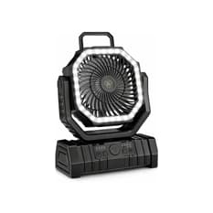 Ventilador portátil recargable color negro con linterna LED 20000 mAh Outdoor Fan F6