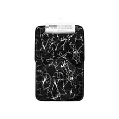 Juego de alfombras decorativas color negro Household Yu Mei