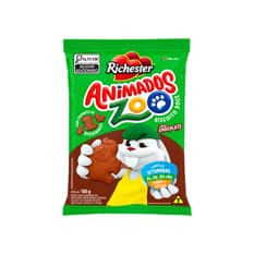 Galletas dulces sabor chocolate, fortificadas con vitaminas y minerales Richester Animados Zoo (100g / 3.52oz)