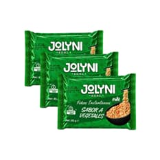 Sopa de fideos instantáneos sabor a vegetales Jolyni (3 x 85 g / 3 oz)