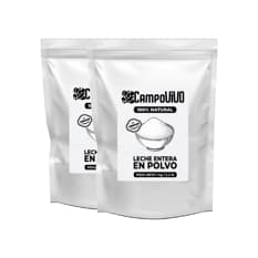 Leche entera en polvo Campo Vivo (2 x 1 kg / 2.2 lb)