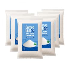 Sal fina común Campo Vivo (6 x 1 kg / 2.2 lb)