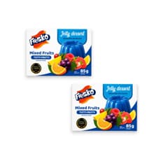 Gelatina de cóctel de frutas Fresko (2 x 85 g / 3 oz)