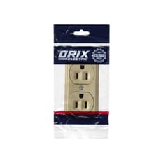 Tomacorriente doble de sobreponer - enchufe eléctrico de superficie - de 10 A / 125 V Orix