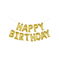 Cartel de Happy Birthday color dorado 16 pulgadas Ballon
