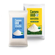 Combo de grano y sazón Campo Vivo #9: Sal fina común + Maicena