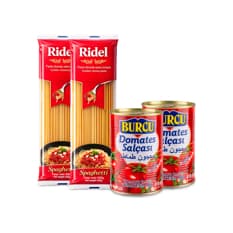 Combo para espaguetis #6: Espaguetis Ridel + Pasta de tomate Burcu