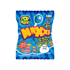 Chupa Chupa pinta lengua sabor frambuesa con relleno de chicle Pop Mania Maxxi (672 g / 1.48 lb)