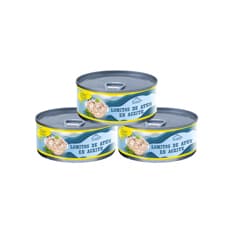 Atún en lomitos en aceite vegetal Kada (3 x 160 g / 5.6 oz)