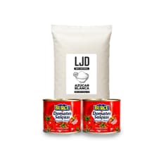 Combo simple #1: Azúcar blanca LJD + Pasta de tomate Burcu