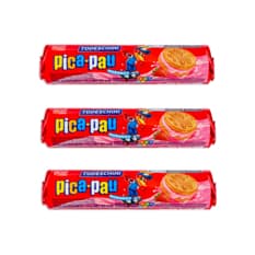 Galletas de vainilla con relleno sabor a fresa Pica Pau Todeschini (3 x 115 g / 4 oz)