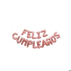 Cartel de Feliz Cumpleaños color rosado oro de 16 pulgadas Ballon