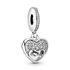 Charm colgante de plata S925 estilo Pandora corazón amo a mi mamá