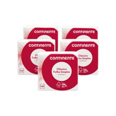 Pack de ahorro Servilletas blancas de una capa Continente (5 x 100U)