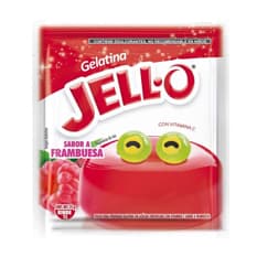 Gelatina sin azúcar fortificada con vitamina C sabor frambuesa Jell-O (25 g)